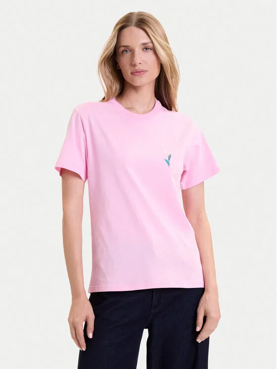 Футболка regular fit House of Tiro Graphic Adidas, розовый
