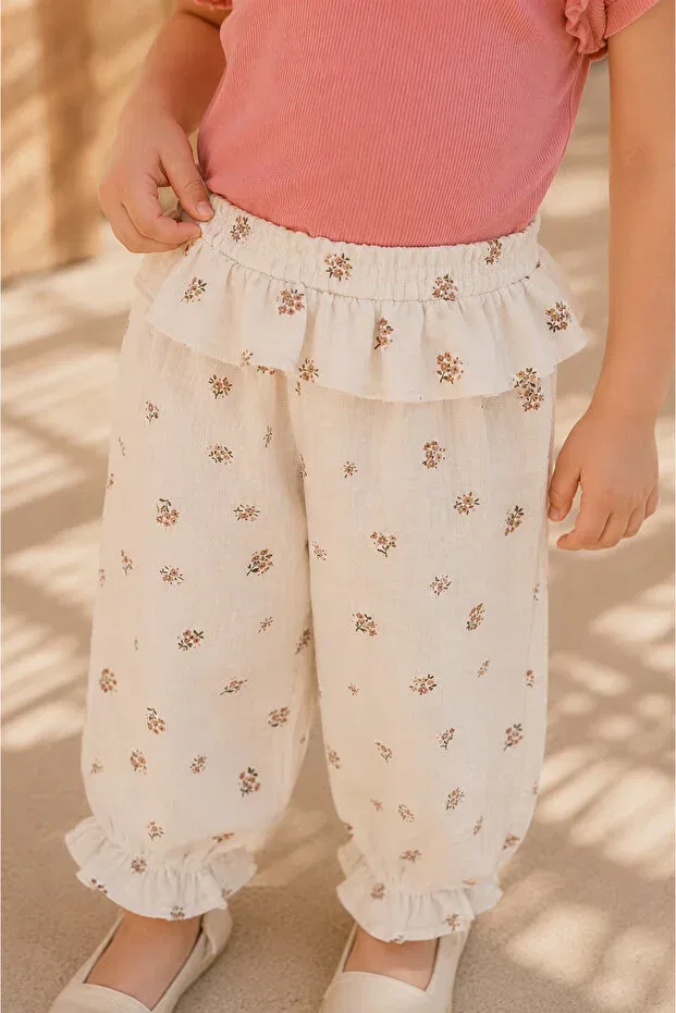 Детские брюки для девочек хлопковые Casual / Everyday, Brown Dadamama — фото 2