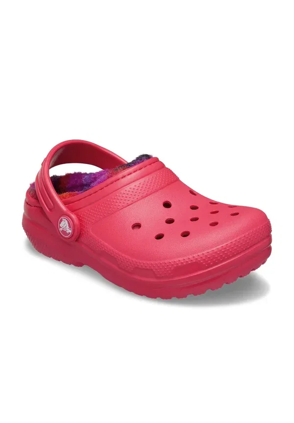 Детские классические сабо с подкладкой и яркой клетчатой расцветкой Crocs — фото 2
