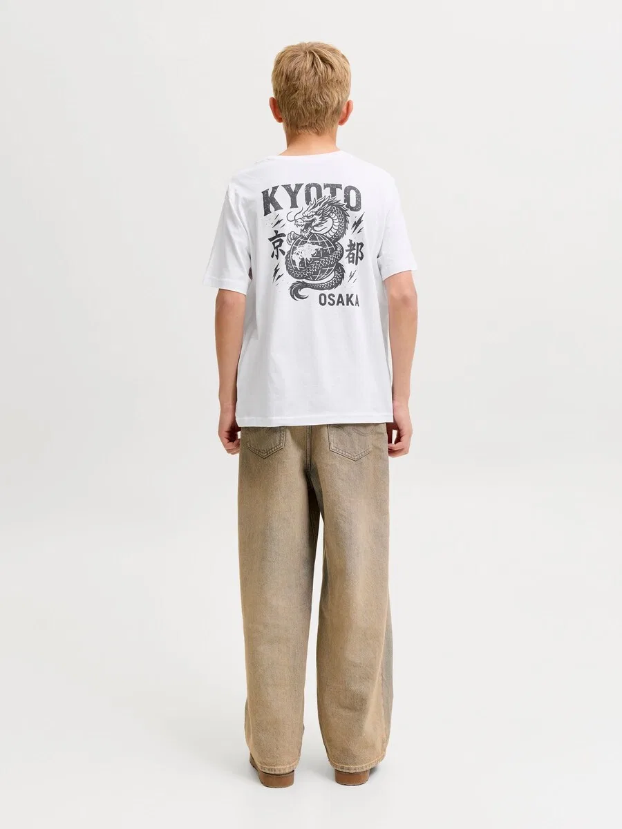 Детская рубашка белого цвета Jack & Jones Junior — фото 3