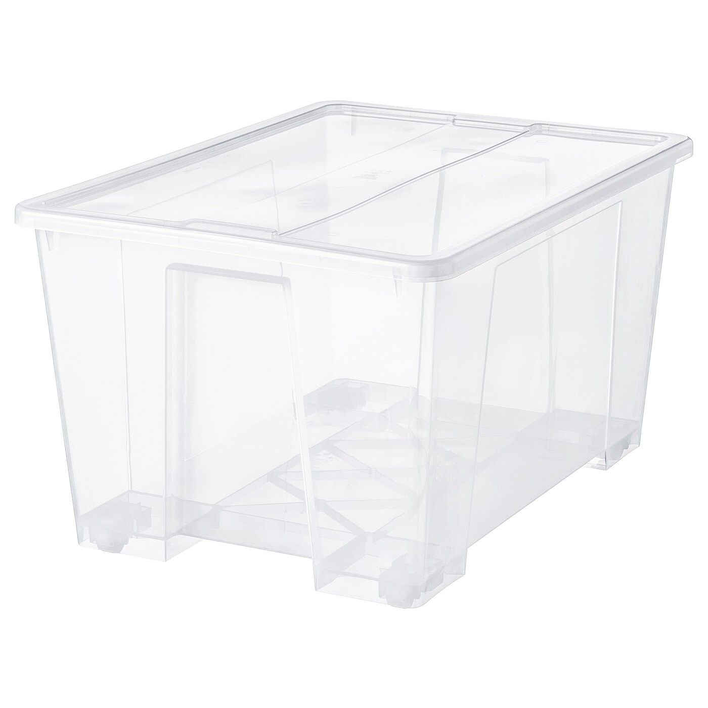 SAMLA САМЛА Контейнер с крышкой, прозрачный, 79x57x43 см/130 л IKEA