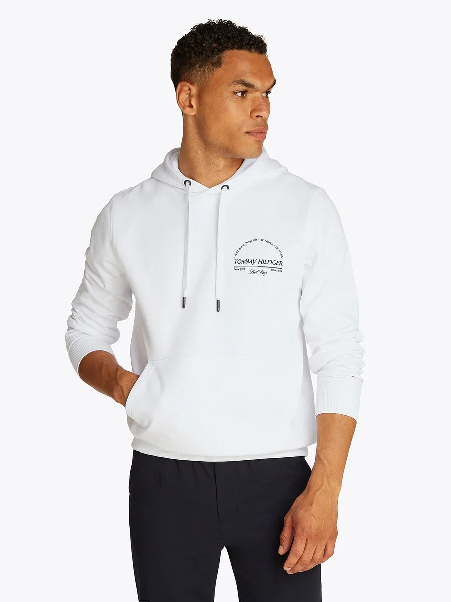 Толстовка TOMMY HILFIGER 'ARCH' белого цвета — фото 3