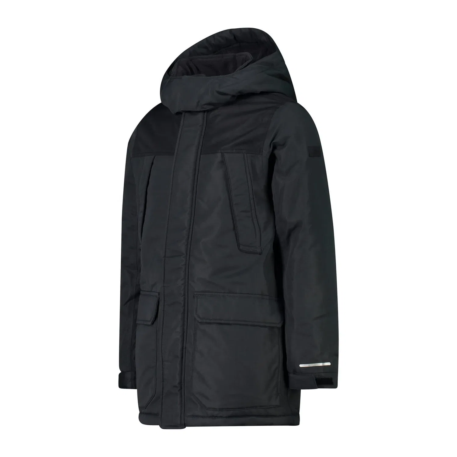 Детская куртка для мальчиков с капюшоном Kid Fix Hood Jacket Cmp, Grau Dunkelgrau Kohlengrau — фото 3