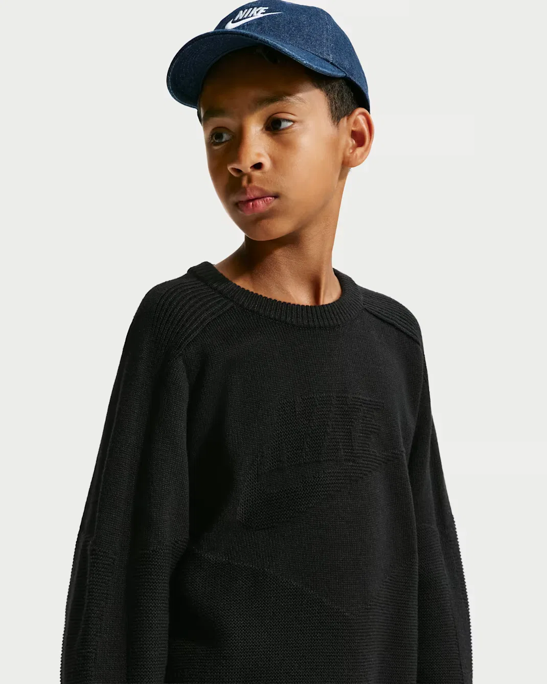 Свитер с круглым вырезом для детей постарше Nike Sportswear, Black — фото 3