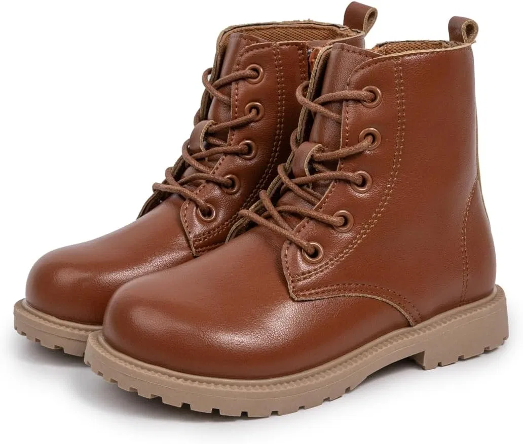 Детские ботинки с молнией для девочек Sawimlgy, Brown
