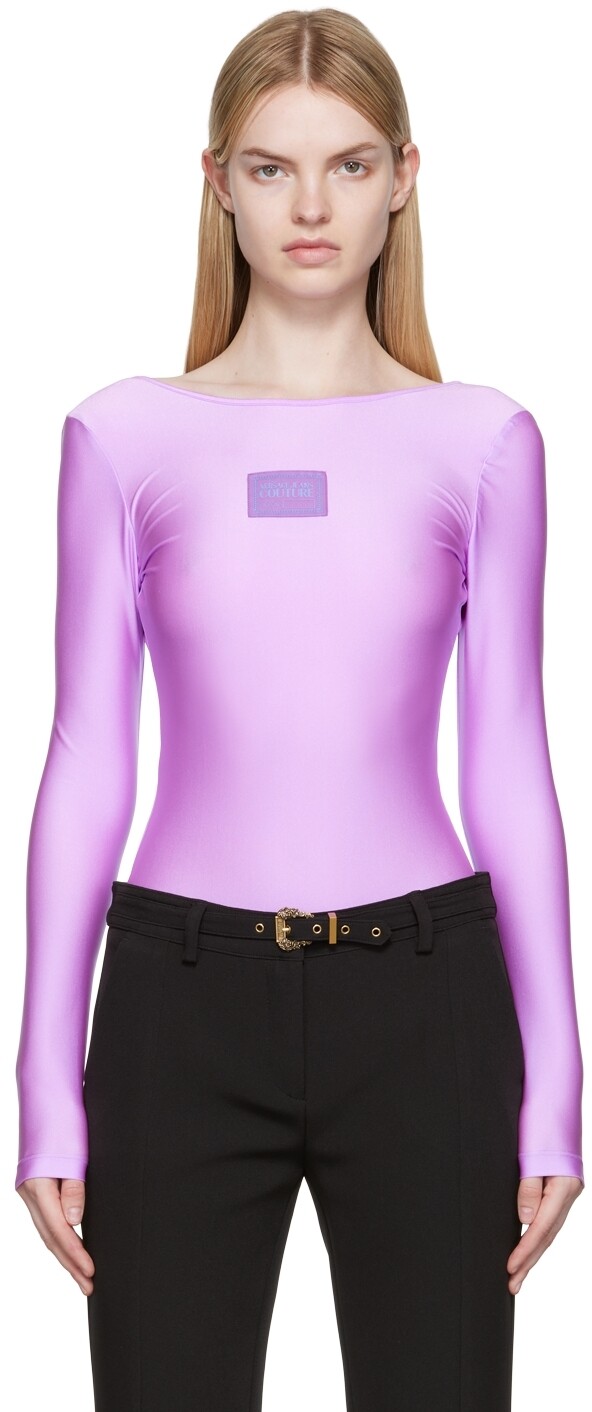 

Фиолетовое блестящее боди Versace Jeans Couture