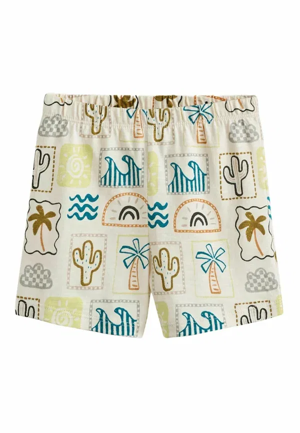 Комплект из рубашки и шорт с принтом Regular fit Next Neutral Palm Print, нейтральный — фото 3