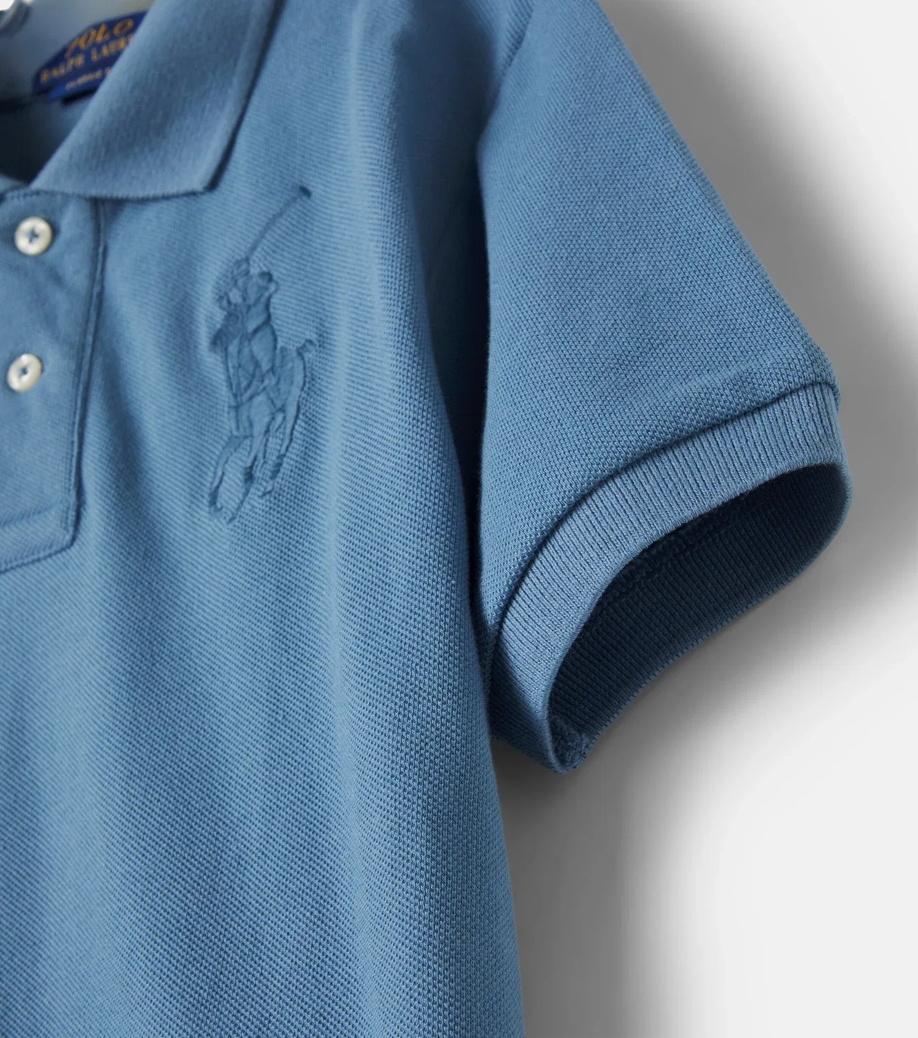Рубашка поло с воротником поло Polo Ralph Lauren Kids, синий — фото 4