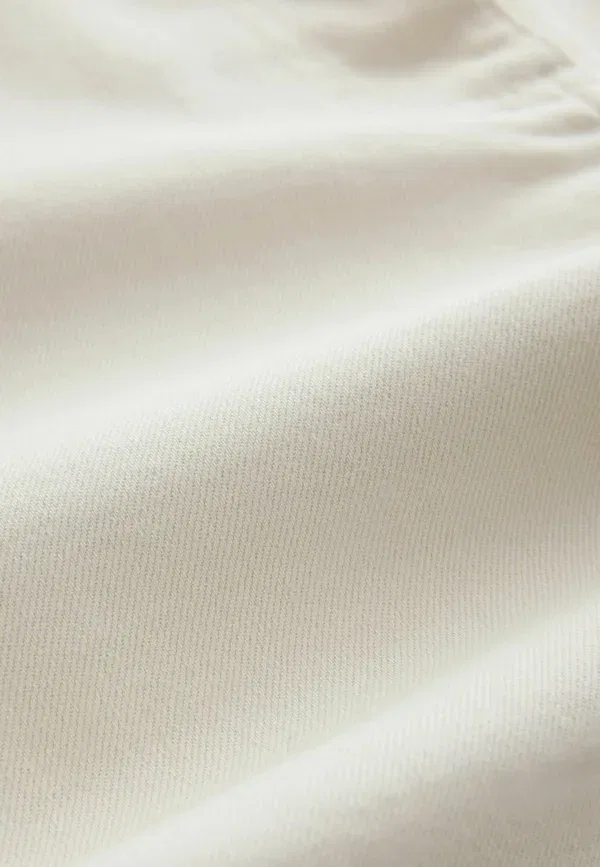 Брюки из хлопка с эластаном Tall fit - flared chino trousers Next, Ecru, экрю — фото 2