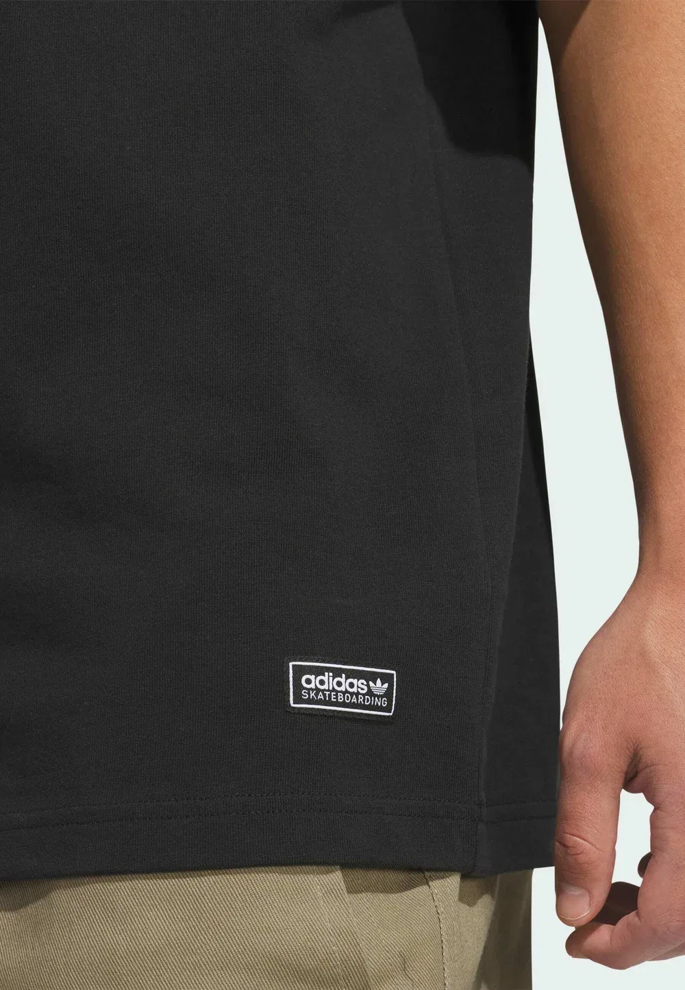 Футболка-Поло с принтом для скейтбординга Adidas Originals, Black Khaki Three — фото 3