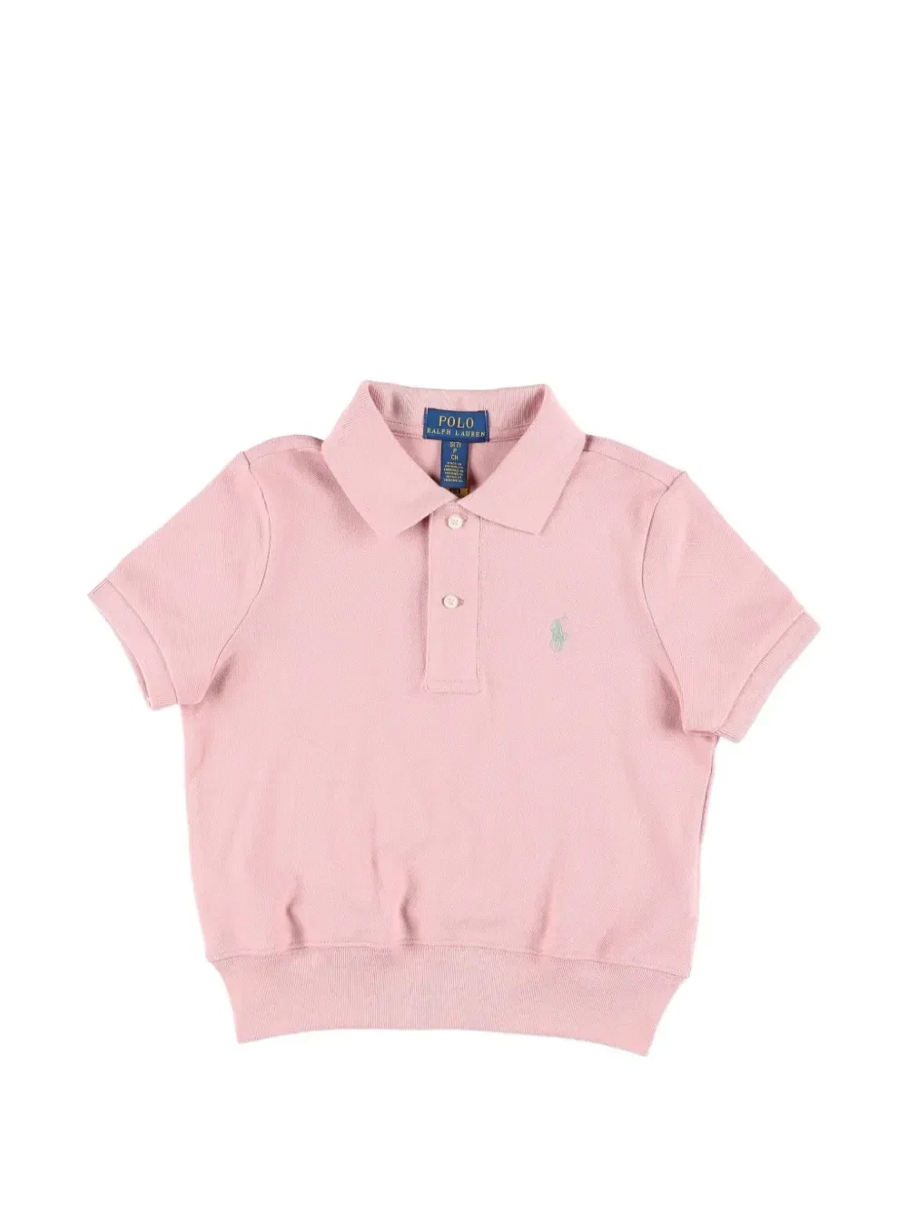 Плиссированный комплект-поло с юбкой-шортами из пике Polo Ralph Lauren Kids, розовый — фото 2