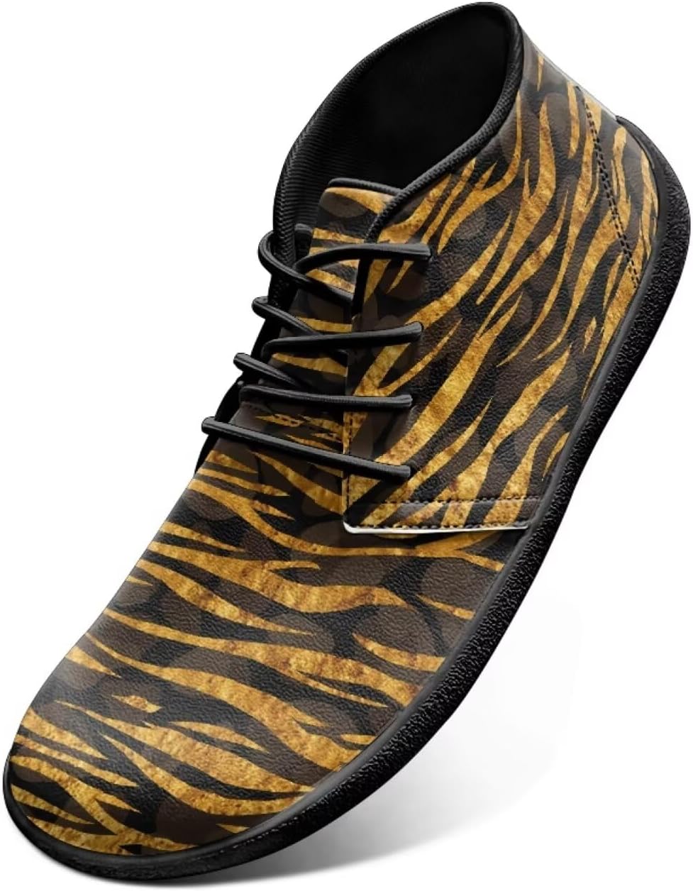 

Мужские минималистичные кроссовки Jeiento с животным принтом, широким носком и эффектом босоножки, кроссовки с нулевым перепадом, золотой