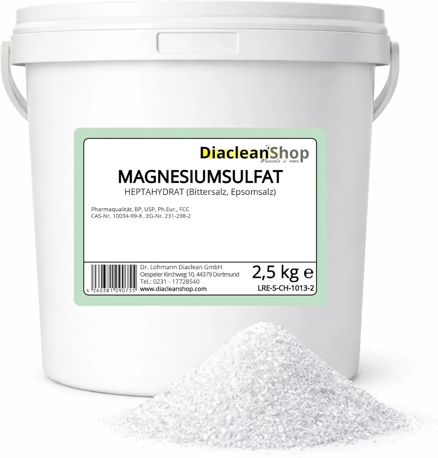 Соль для ванн Эпсом, 2.5 кг, DIACLEANSHOP