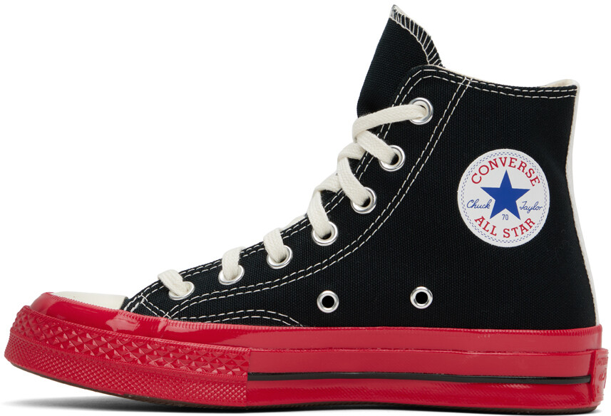 Черно-красные высокие кроссовки Converse Edition PLAY Chuck 70 Comme des Garçons Play — фото 3