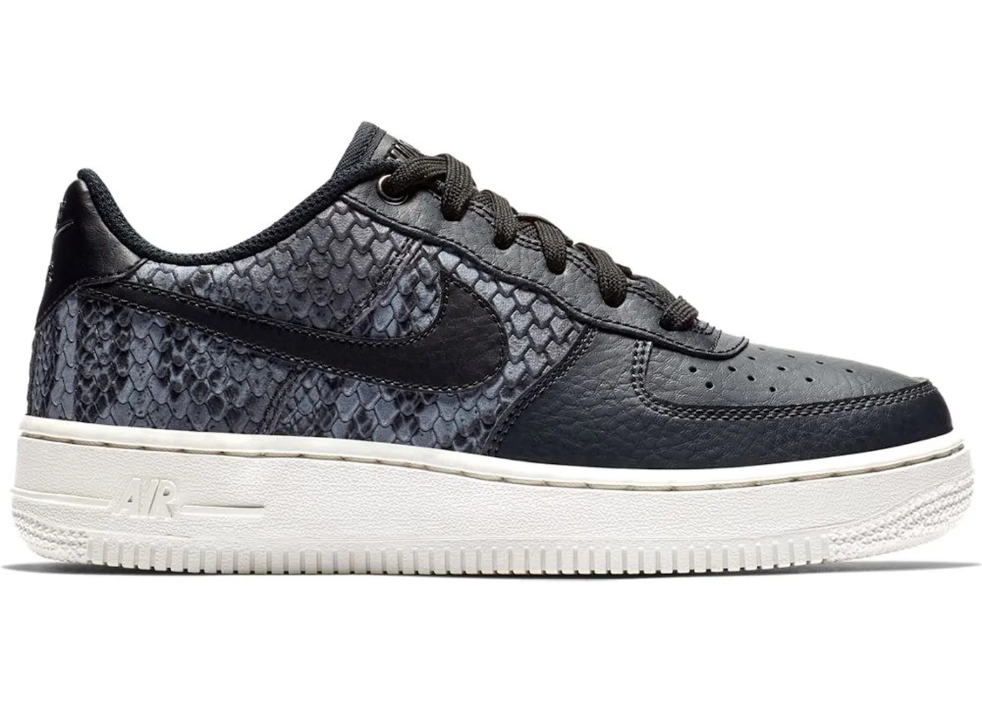 Детские кроссовки Lifestyle с длинным шнурованием Nike Air Force 1 Low, Anthracite/Black-White