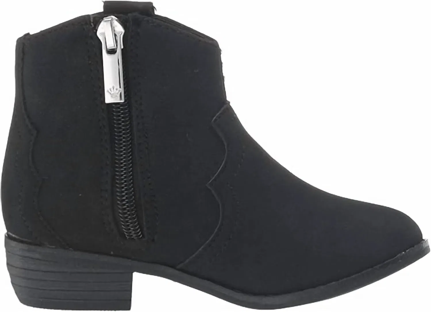 Детские зимние ботинки на низком каблуке Sariah Nina, Black Suede
