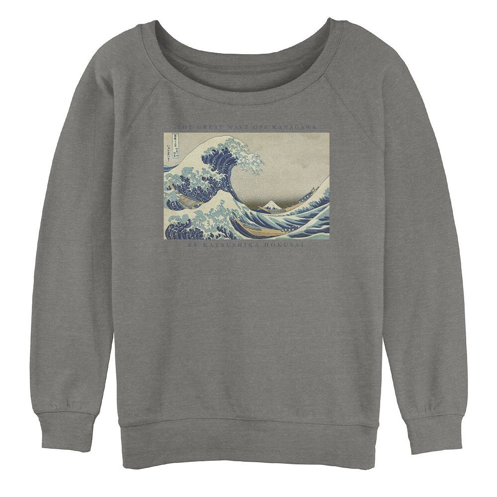 

Толстовка оверсайз с графическим рисунком The Great Wave Off Kanegawa Art для юниоров Licensed Character, цвет Gray Heather