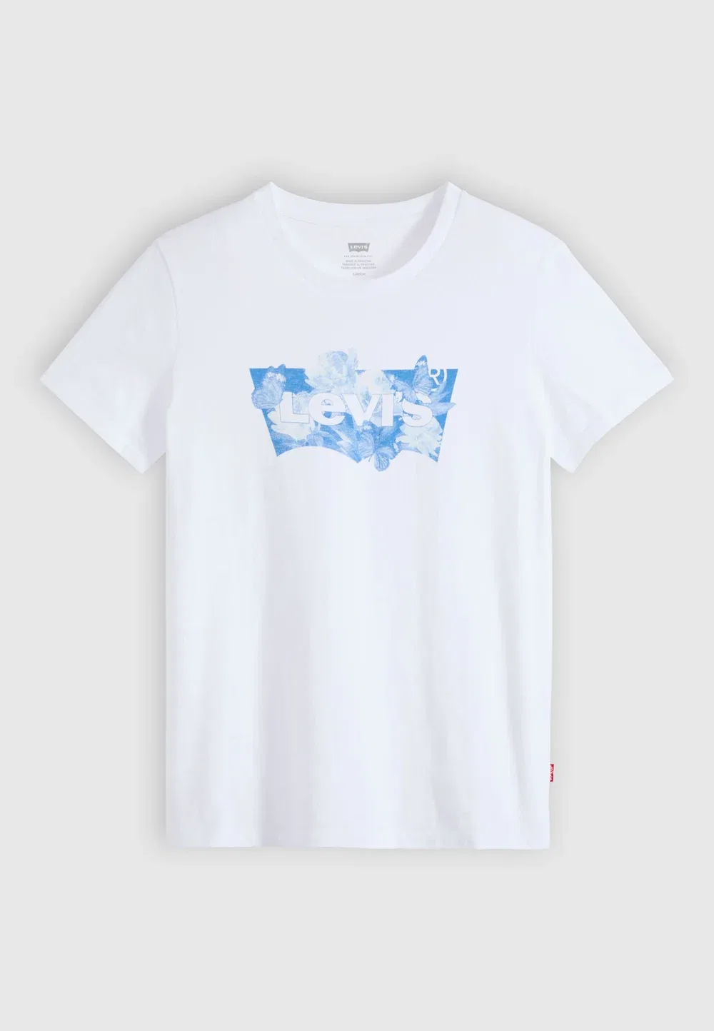 Идеальная футболка - футболка с принтом Levi'S, Blurry Flower Field Bw Bright White — фото 4