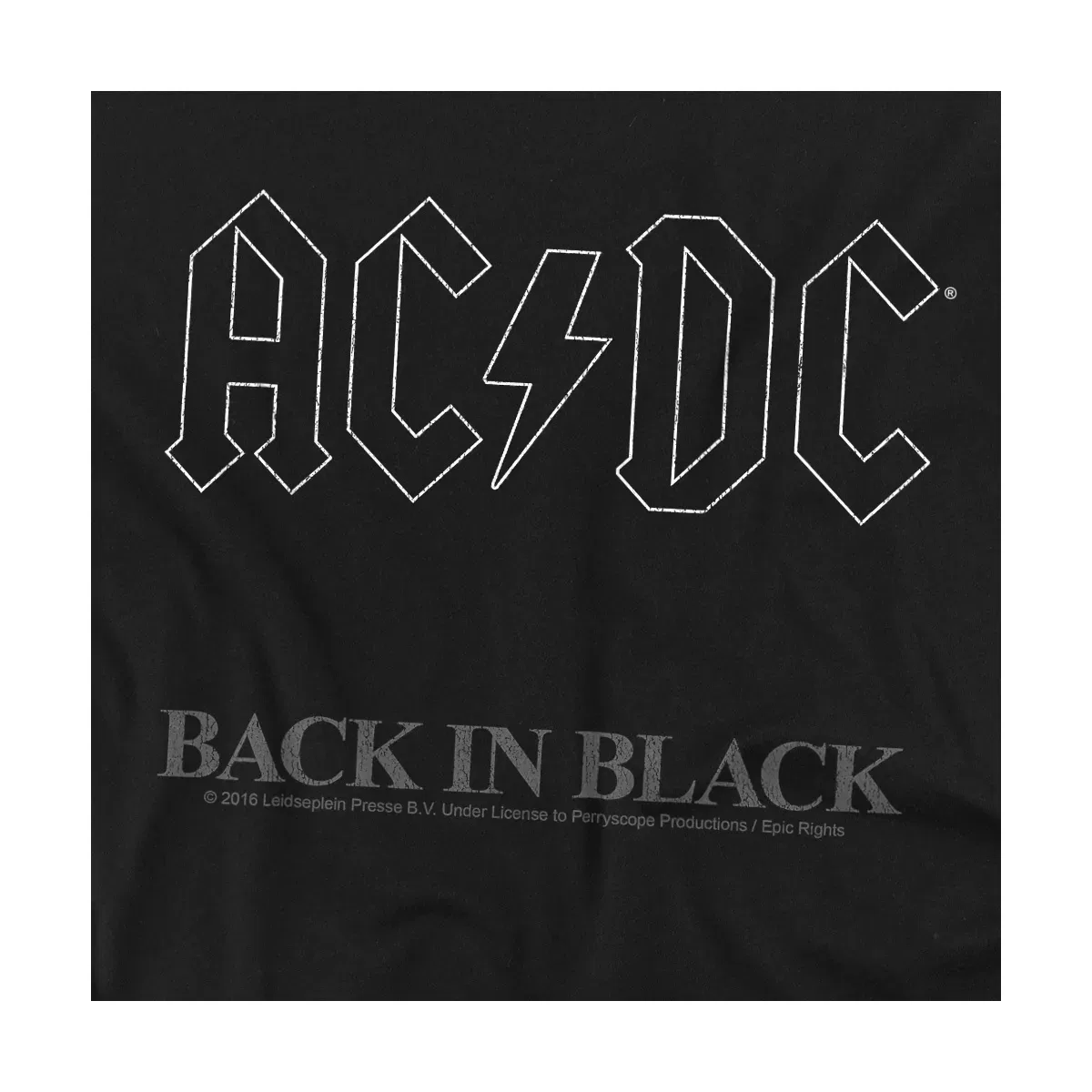 Детское боди с коротким рукавом ACDC Back In Black AC/DC, Black — фото 2