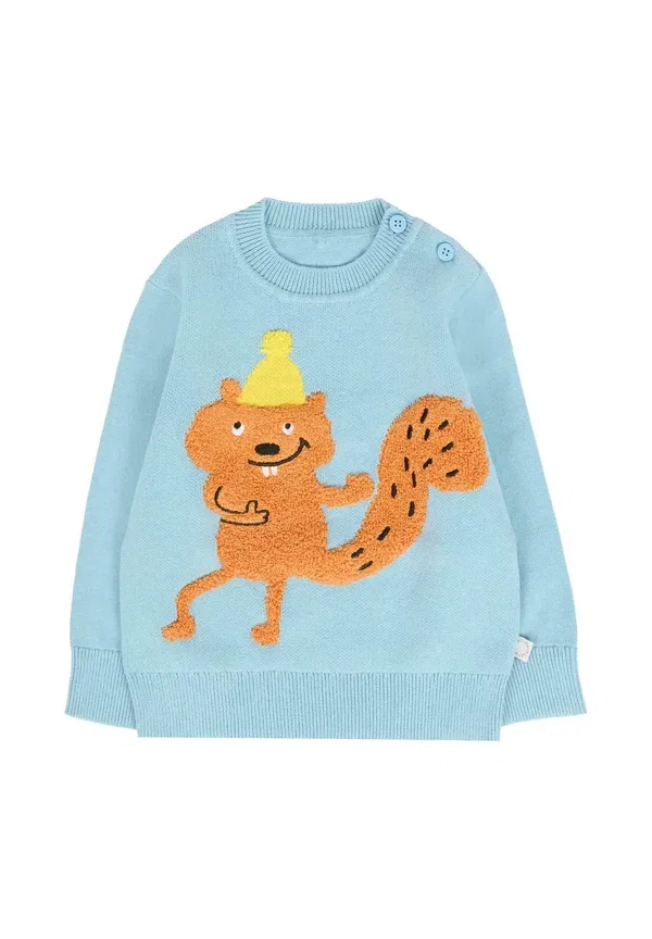 Джемпер с животными Jumper Stella Mccartney Kids, Light Blue, светло-голубой
