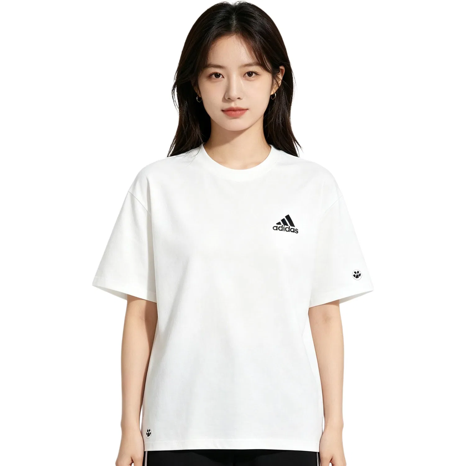 Футболка унисекс Adidas White Crew Neck, White — фото 4