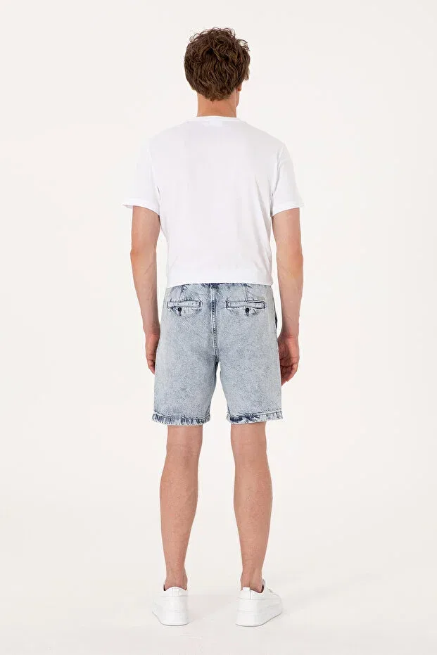 Мужские шорты длинные с принтом U.S. Polo Assn., Light Blue — фото 4