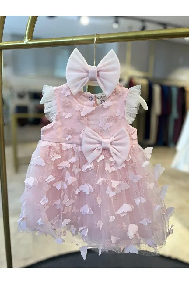 Детское платье для девочек с принтом Ahenk Baby Kids, Pink
