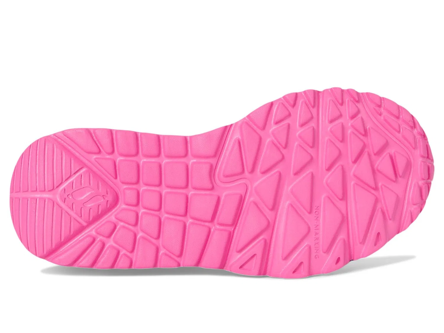 Детские кроссовки для девочек с принтом Uno Lite - Lovely Luv Skechers, White Pink Silver Black — фото 3
