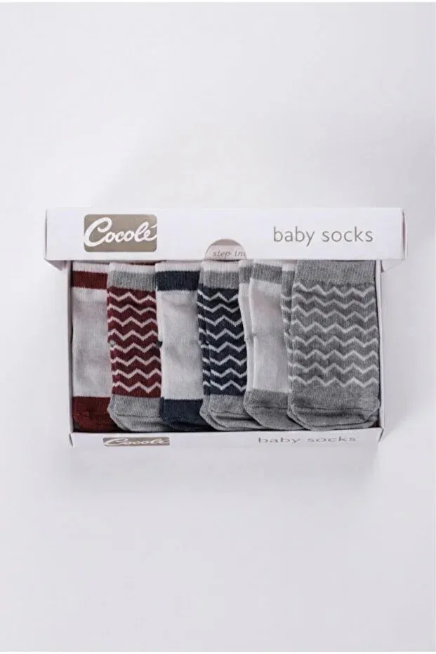 Детские носки для мальчиков хлопковые набор 6 пар Cocole Socks, Multicolor