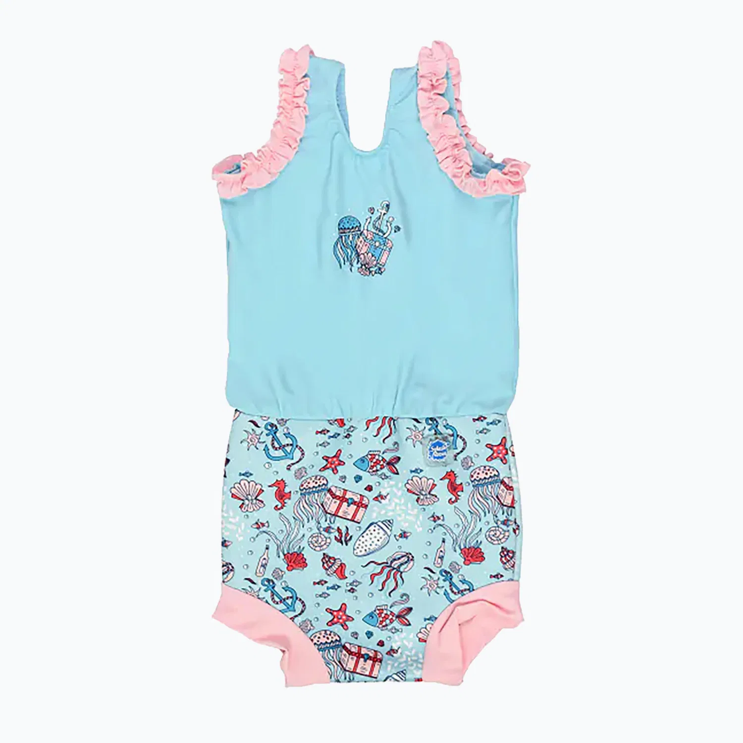 Детский купальник для девочек с принтом Happy Nappy Hidden Treasure Splash About, BLAU — фото 3