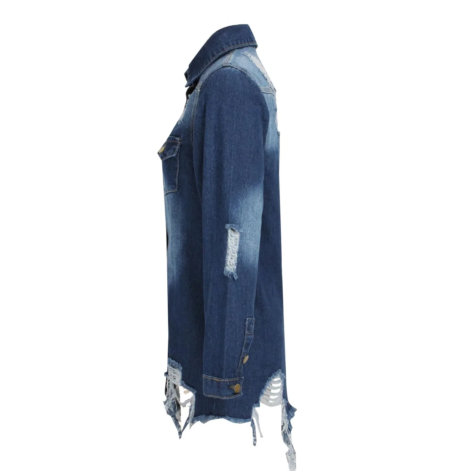 Женская джинсовая куртка с винтажной стиркой Boyfriend Jean Jacket, BU2 — фото 4