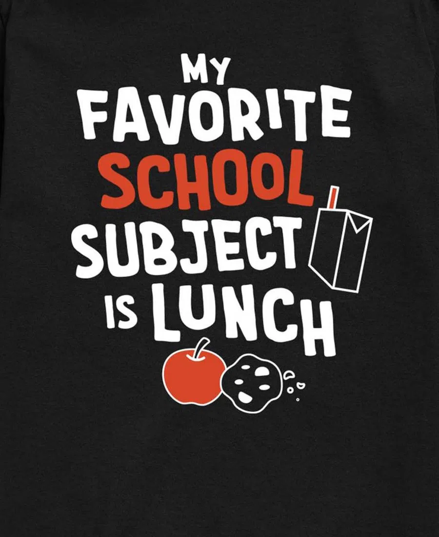 Футболка с коротким рукавом My Favorite School Subject Is Lunch Hybrid, Black — фото 3