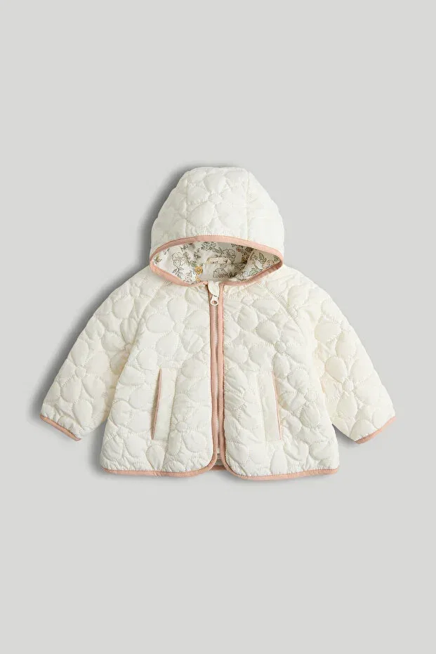 Детский зимнее пуховик для девочек с принтом Mothercare, White