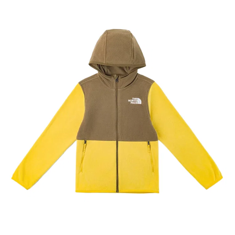 Детская флисовая куртка с капюшоном Golden Mango Yellow, THE NORTH FACE