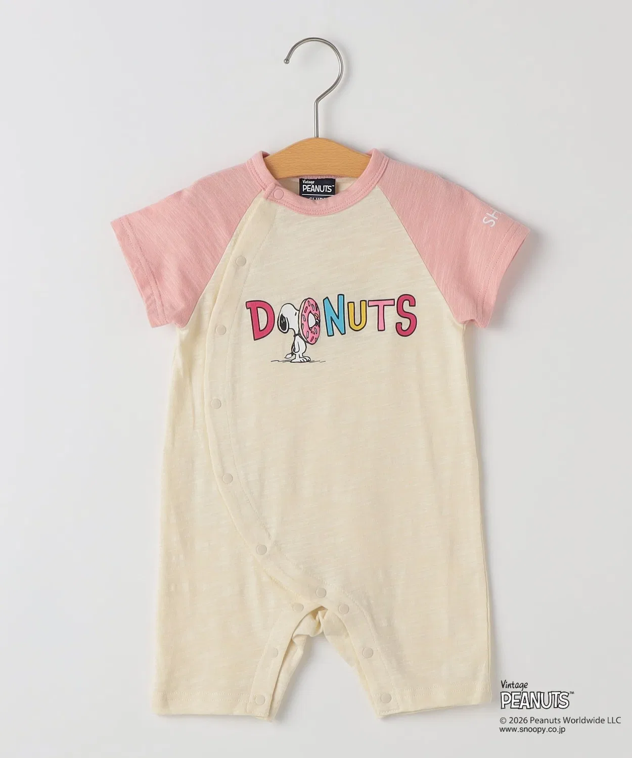 Детский хлопковый боди-комбинезон с принтом Snoopy Donut SHIPS, Pink