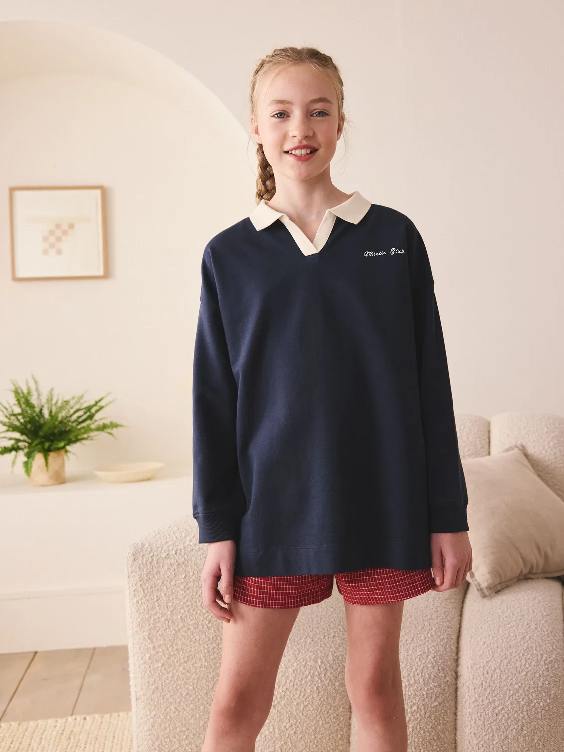 Комплект пижамный регби-стиль, Navy/Burgundy Next