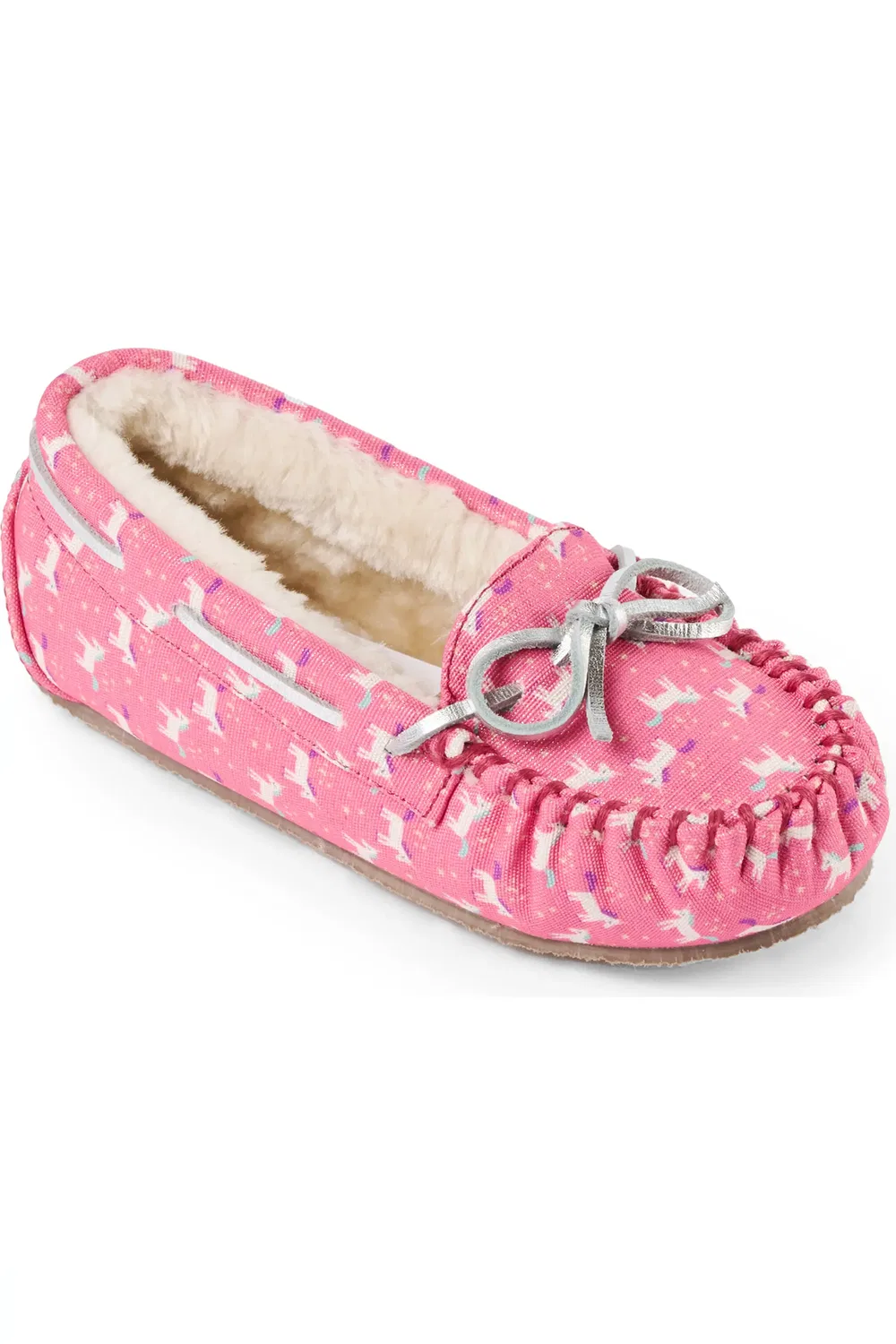 Детские тапочки с поролоновой подкладкой Minnetonka, Hot Pink Multi