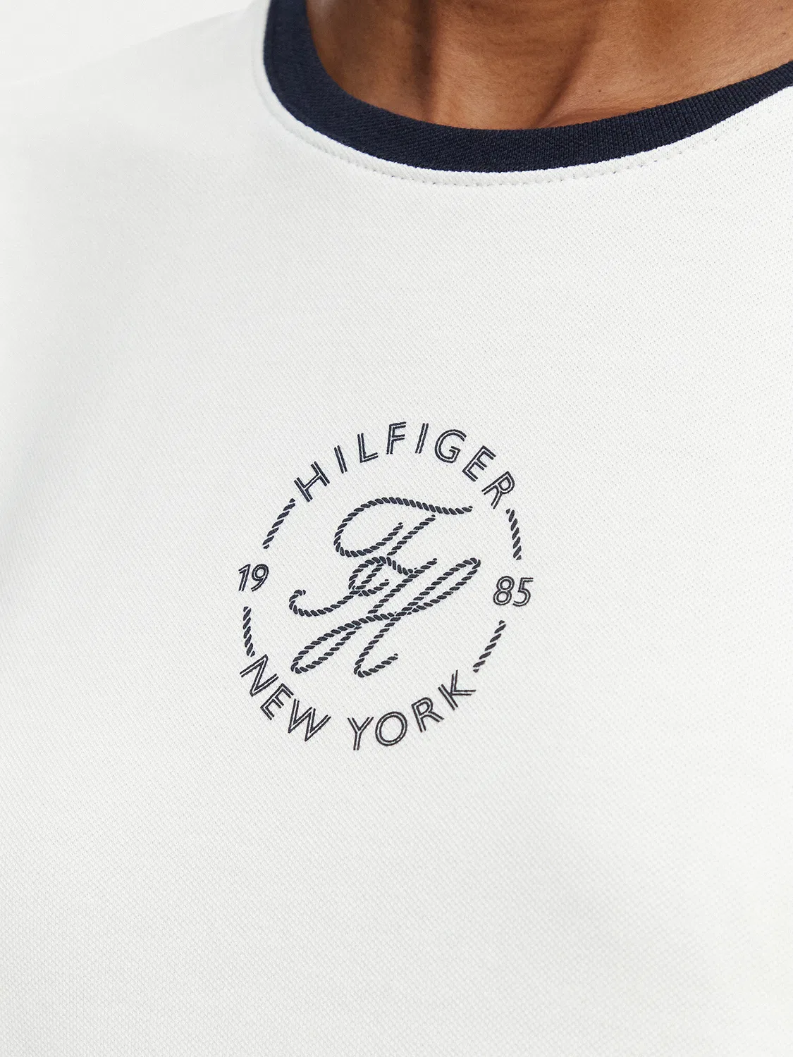 Женская футболка стандартного кроя Th Roundal Tommy Hilfiger, белый — фото 4