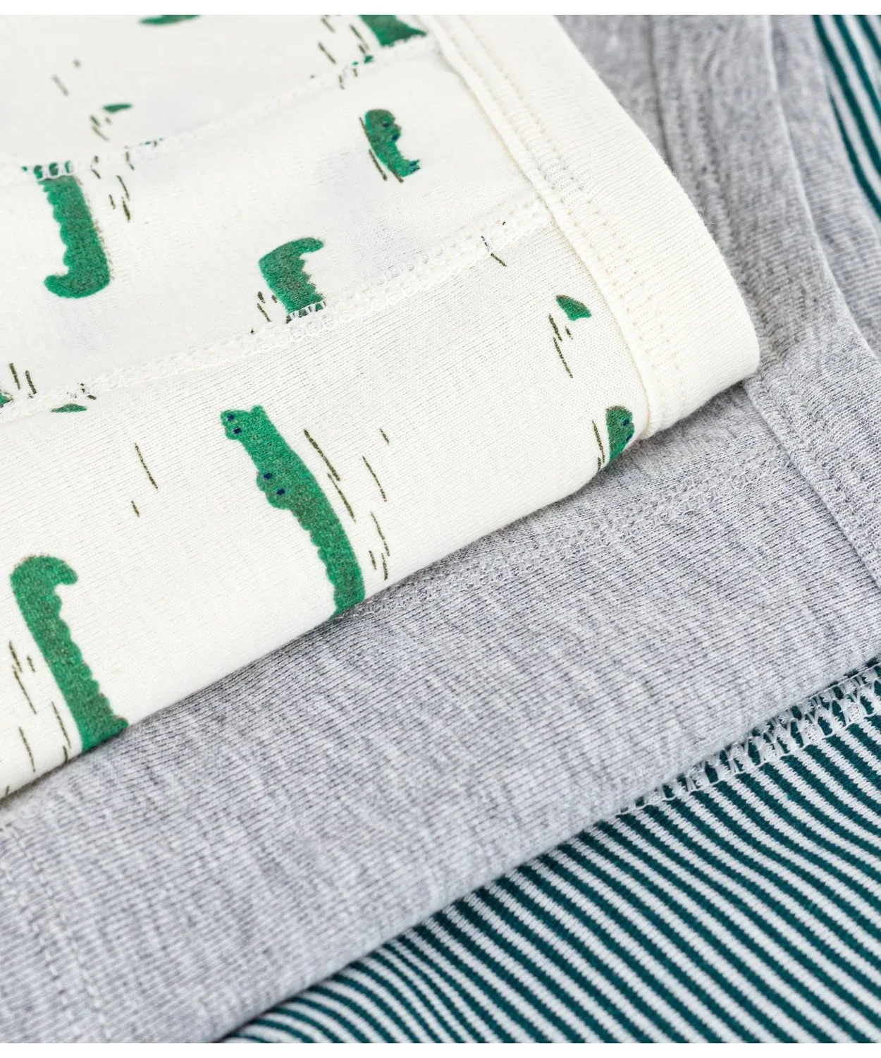 Детские трусы-боксеры 3 шт, с принтом, модель Milare Bordeaux PETIT BATEAU, Grey — фото 3