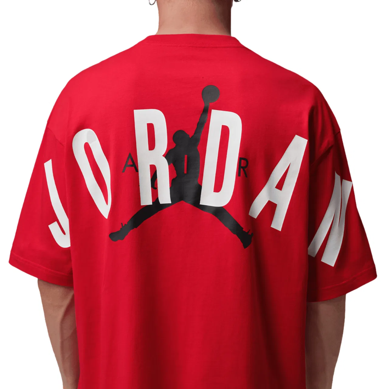 Мужская футболка оверсайз Back Stretch Jordan, цвет Fire Red/White — фото 4