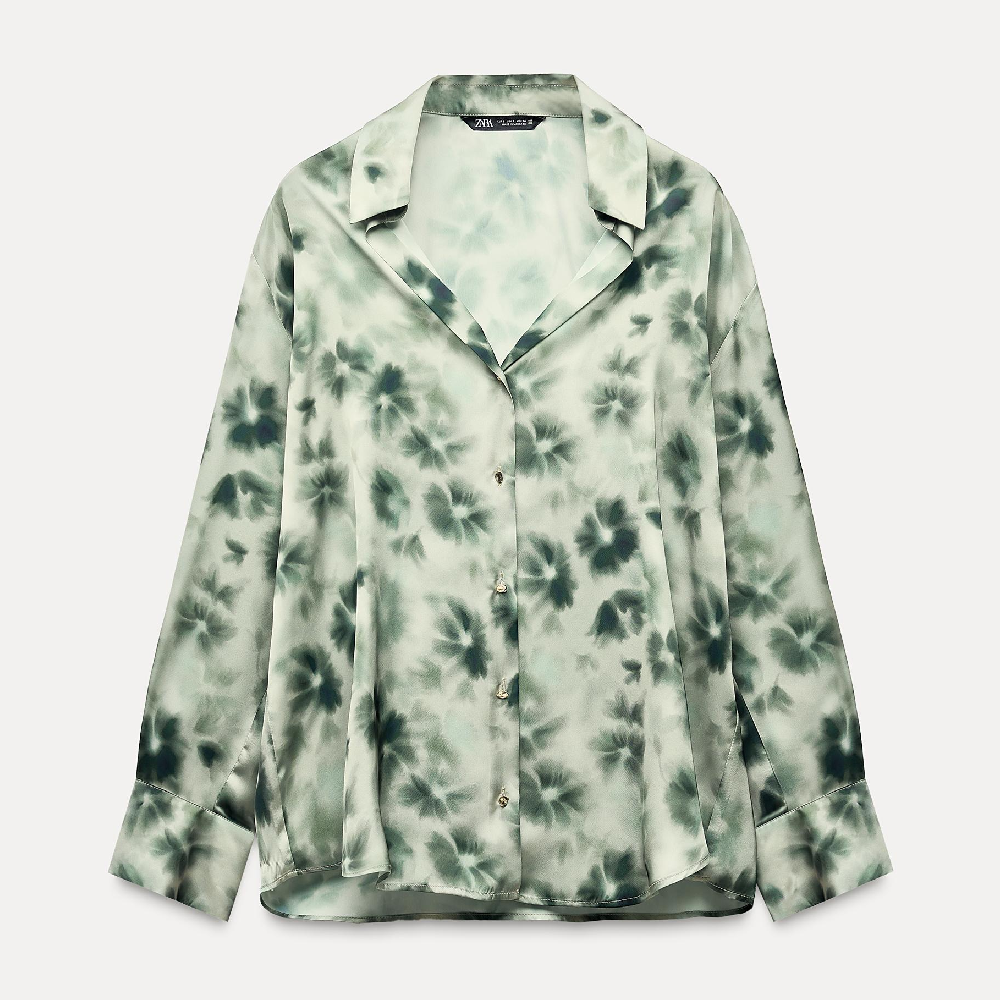 

Рубашка Zara Basic Satin, мультиколор