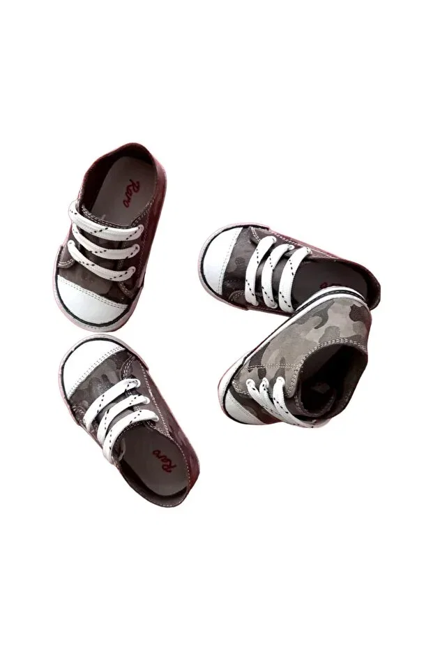Детские туфли для девочек кожаные First step baby shoes Raro, Camouflage — фото 3
