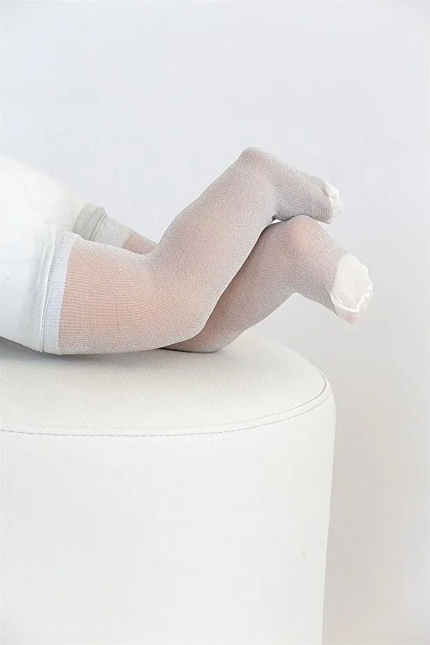 Детские колготки с блестками Baby Cream Color Glitter Daymod, Bone