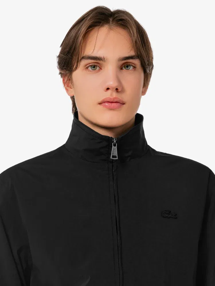 Куртка мужская с высоким воротником Wind Breaker LACOSTE, Black — фото 2