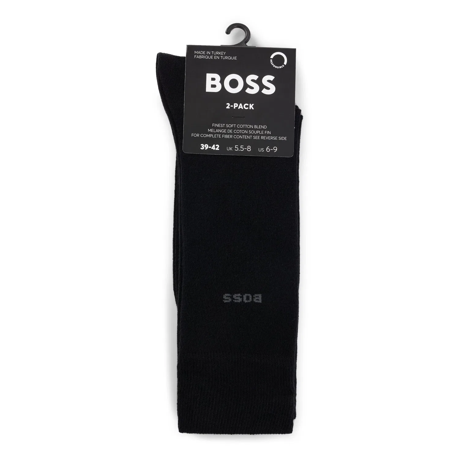 Мужские носки бизнес-класса 2 шт. BOSS, Black — фото 4