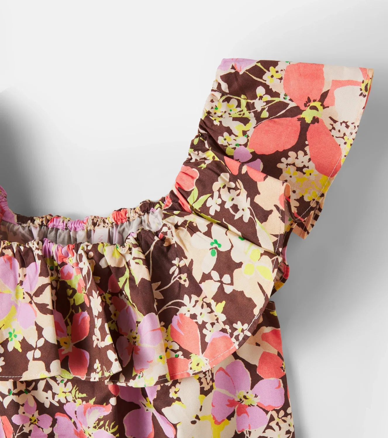 Платье с цветочным принтом Zimmermann Kids, Chocolate Multi Floral — фото 4