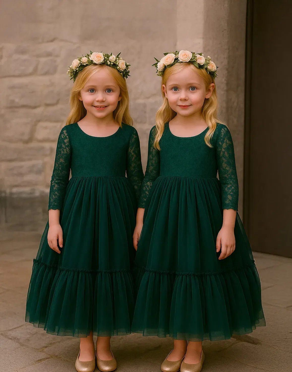 Платье для девочек с принтом Elodie Lilly + Bo, Green