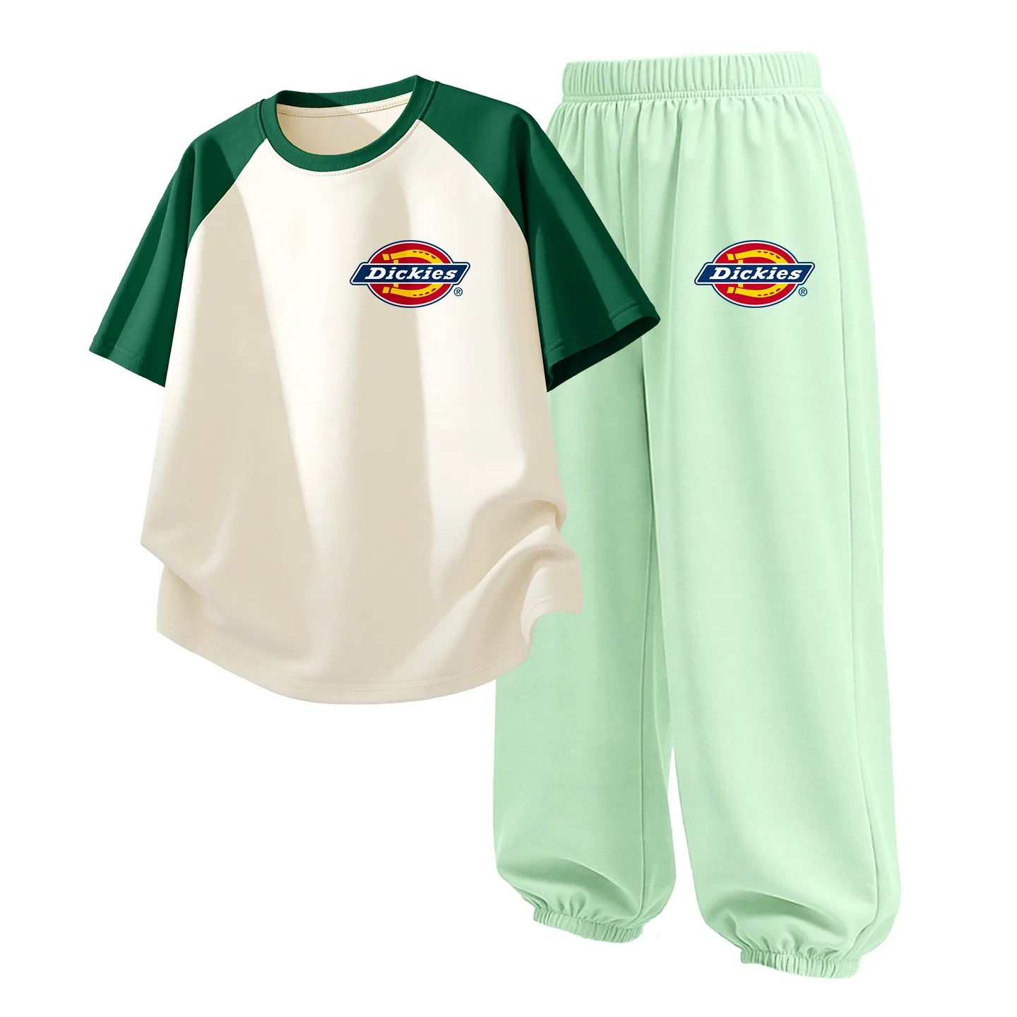 Детский спортивный комплект из двух предметов S Logo K Green White+S Logo K Green Grape Dickies, Green White/Grape