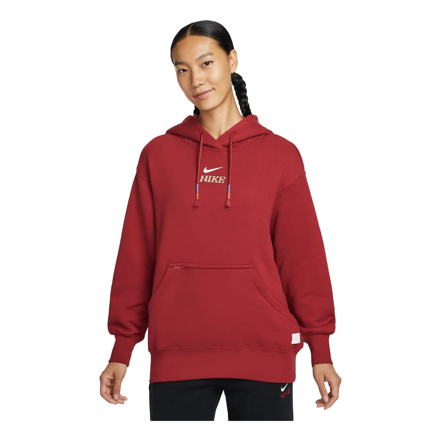 Женское худи Sportswear Fleece Hoodie Asia Sizing 'CNY Pegasus' Nike, Red/Gold