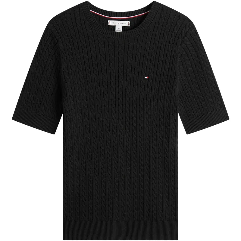 Женский свитер с круглым вырезом Tommy Hilfiger, Black BDS